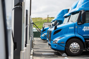 4Gen Logistics zero-emission EV truck in the Inland Empire contributing to a 100% emission-free fleet.